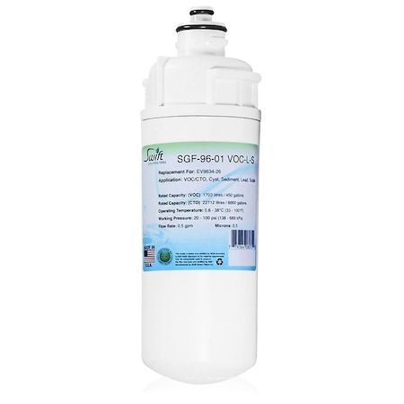 Swift Green Filters SGF-96-01 VOC-L-S Replacement water filter for Everpure EV9634-26 SGF-96-01 VOC-L-S